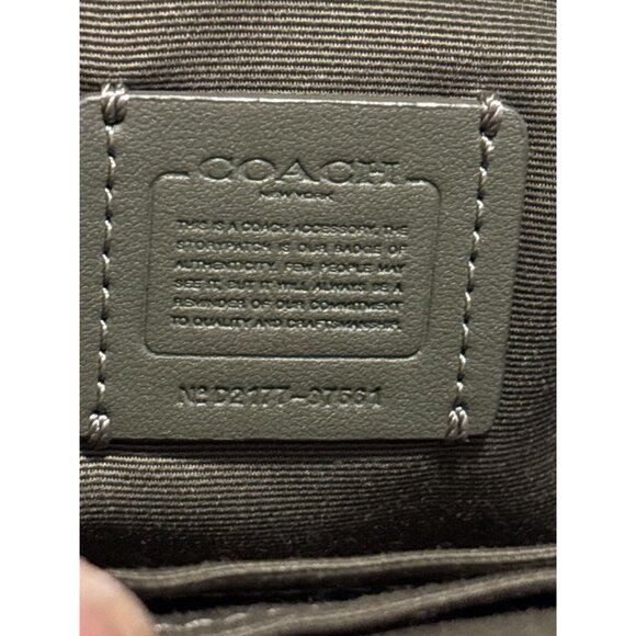 Coach Women's Mini Serena Bag Crossgrain 97561 In olive Green With Bag charm - Picture 4 of 4